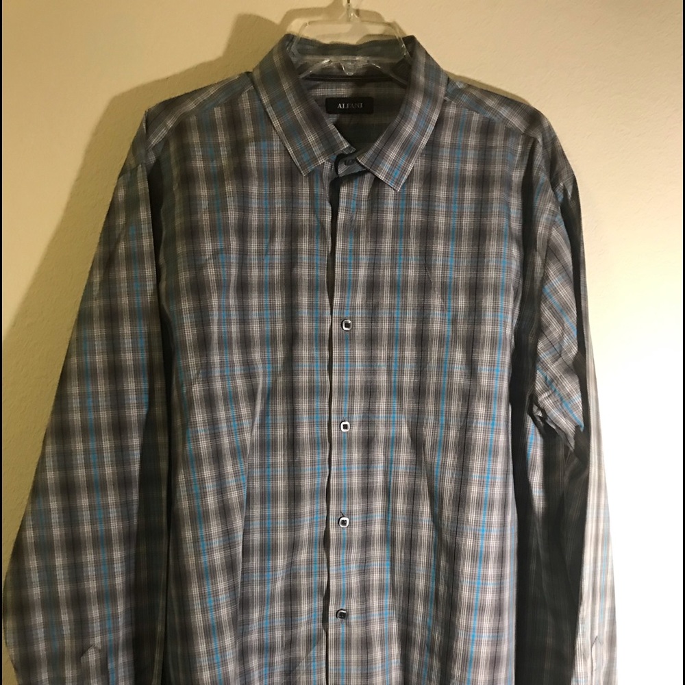 Alfani Mens Vintage Button Down Shirt XL